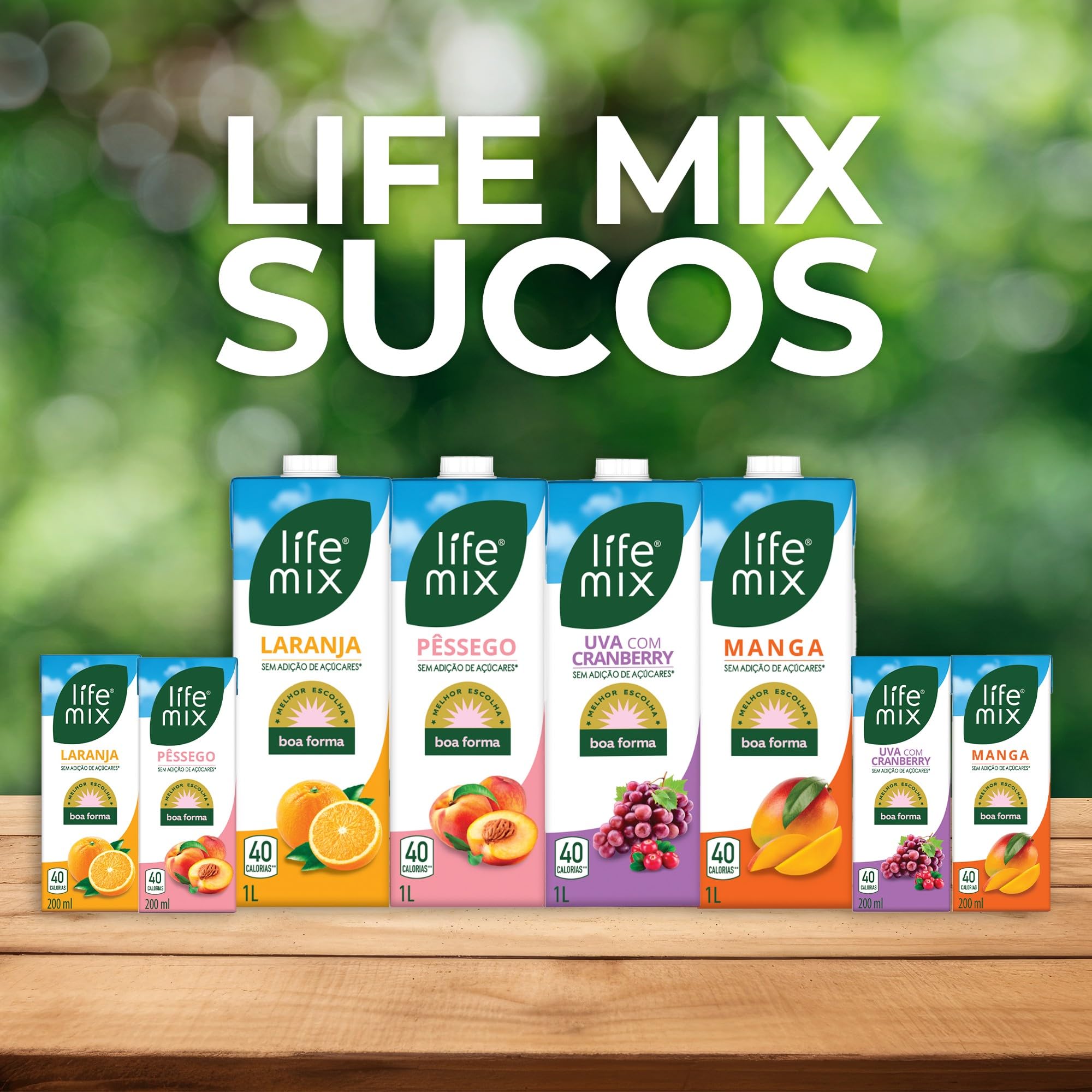 LIFE MIX - Suco de Manga Natural Baixa Caloria - Sem Conservantes